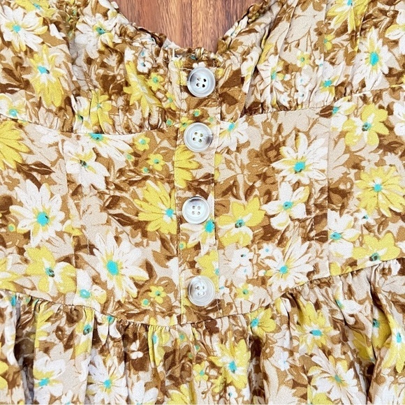 Sky To Moon Yellow Floral Strapless Dress - Picture 3 of 5